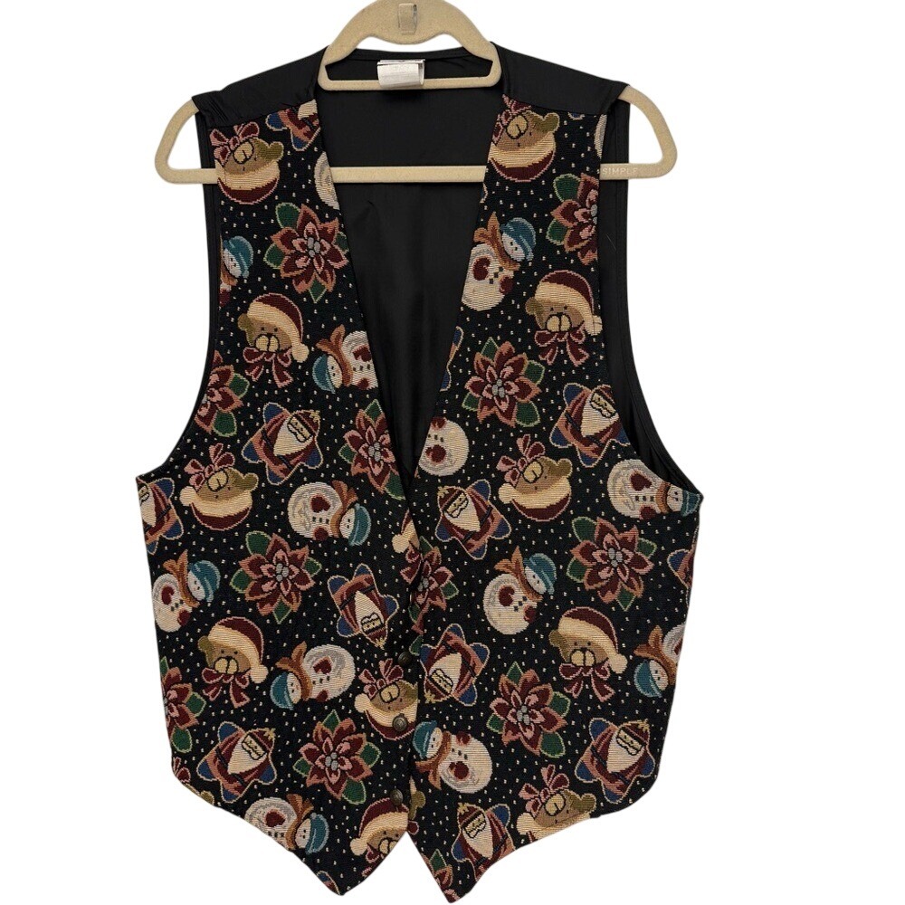 Holiday Time Women's Vintage Christmas Winter Vest Snowmen Santa Bear 18 - 20